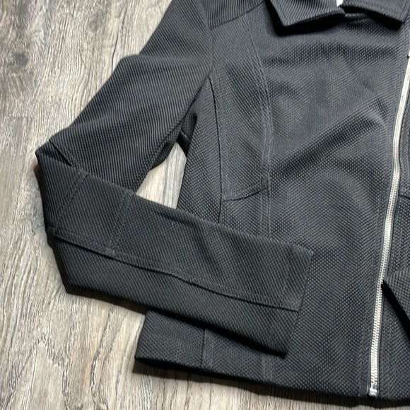 Express Textured Asymmetrical Zipped Moto Jacket, size xs - Picture 4 of 12
